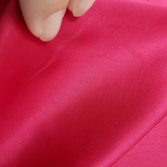 Diane Von Furstenberg Slip Dress Womens 12 Magenta Satin Katrita Sleeveless Wrap - Picture 13 of 16